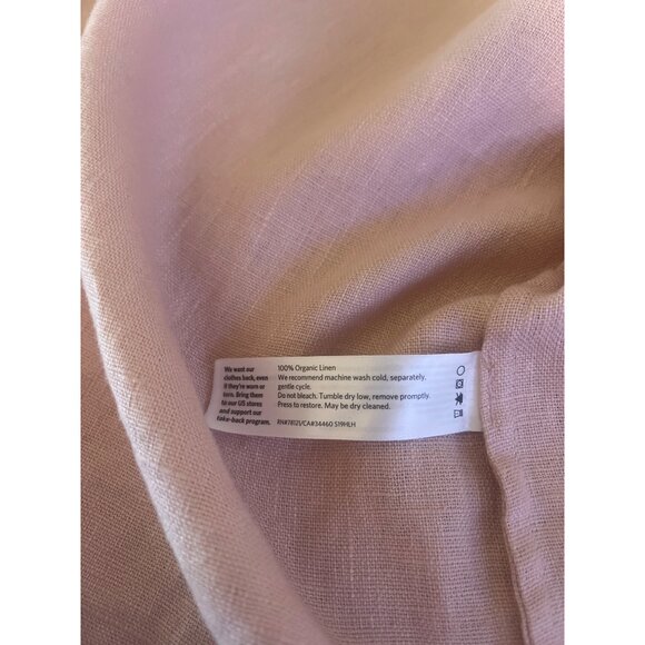 Eileen Fisher Open Blazer Linen Blush Pink Color Size MED - Picture 6 of 8